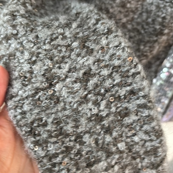 Banana Republic Knit Holiday Mohair Blend Cardigan with Sequin Detail Sz M - Picture 6 of 10